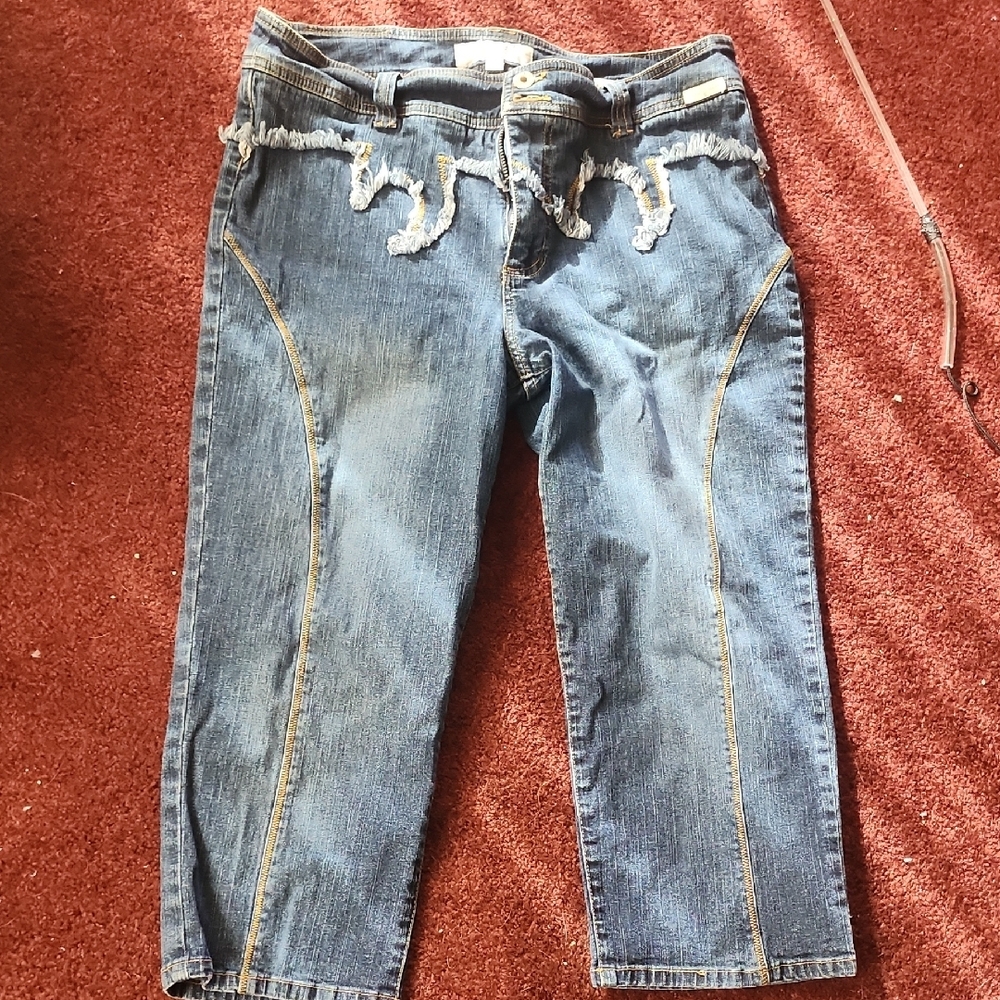 Baby Phat Blue Ankle Cropped Jeans